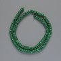 Malachite (Pressed) Beads, smooth rondelle, diameter 6x2mm+/-, length 39cm +/- on a thread