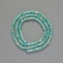 Amazonite Beads, natural stone, faceted chip cut, diameter 4x4mm+/-, length 39cm +/- on a thread