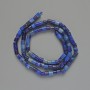 Lapis lazuli beads, natural stone, tumbled/irregular shape, diameter 4×4 mm +/-, length 40 cm +/- on a string