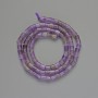 Amethyst Beads, natural stone, faceted chip cut, diameter 4x4mm+/-, length 38cm +/- on a thread