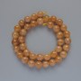 Calcite Beads, smooth round, diameter 10mm+/-, length 39cm+/- on a thread