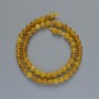 Citrine Beads, natural stone, smooth round, diameter 6mm+/-, length 39cm+/- on a thread