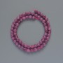 Tourmaline Rubellite Beads natural stone, smooth round, diameter 6mm+/-, length 39cm+/- on a thread