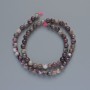 Tourmaline Beads natural stone, smooth round, diameter 6mm+/-, length 39cm+/- on a thread