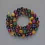 Beads Cat's Eye Assorted Natural Stone Smooth Round, Diameter 8.5mm+-, Length 39cm+- on Thread