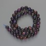 Beads Multicolour Cat's Eye Natural Stone Smooth Round, Diameter 8.5mm+-, Length 38cm+- on Thread