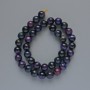 Beads Multicolour Cat's Eye Natural Stone Smooth Round, Diameter 10mm+-, Length 39cm+- on Thread