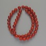 Beads Carnelian Natural Stone Smooth Round, Diameter 8mm+-, Length 36cm+- on Fishing Line