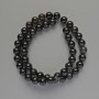 Beads Black Agate Natural Stone Smooth Round, Diameter 8mm+-, Length 38cm+- on Fishing Line