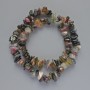 Tourmaline Beads, Natural Stone Chips, Diameter 9x3mm+/-, Length 40cm+/- on Fishing Line