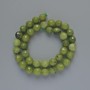Canadian Jadeite Beads, Natural Stone Faceted Ball, Diameter 10mm+/-, Length 38cm+/- on a Thread