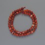 Orange Agate Beads, Natural Stone Faceted Ball, Diameter 6mm+/-, Length 35cm+/- on a Thread