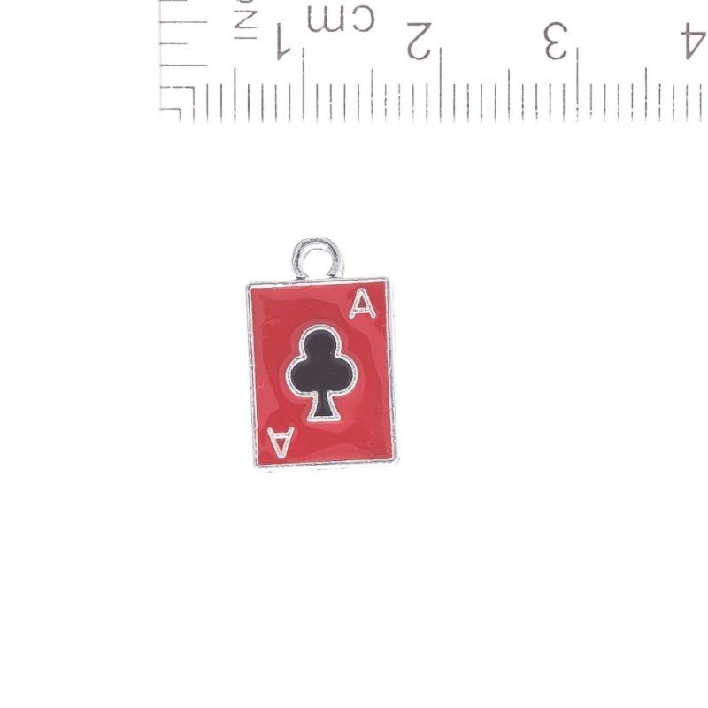 Jewellery Findings Ace of Clubs Pendant 11x17mm, Pack of 5