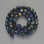 Blue Tiger's Eye Beads Toned Natural Stone Faceted Cube, Diameter 7mm+/-, Length 39cm+/- on Thread