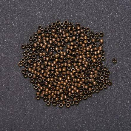 Crimp Beads ("Clamps"), 2.5mm diameter, bronze-tone metal, 200g