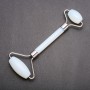 Synthetic Moonstone Massage Tool, 14cm Length, Silver Metal