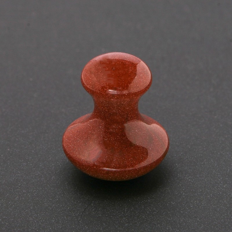 Aventurine (Synthetic) "Golden Sand" Natural Stone Massager, 35x40mm