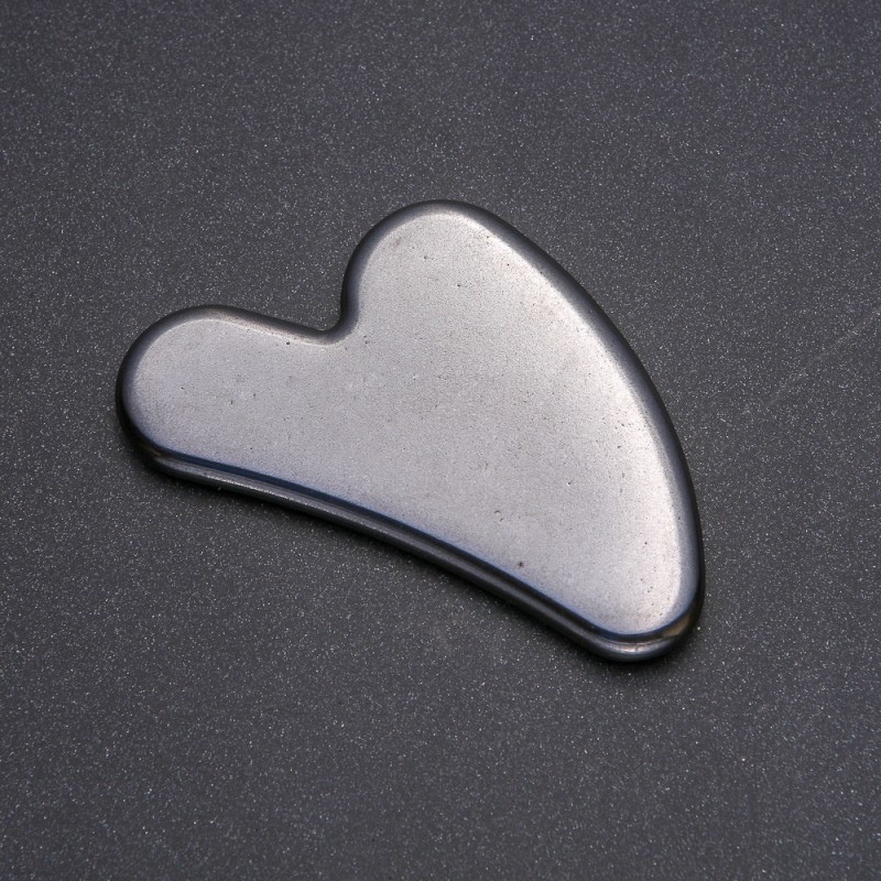 Gua Sha Scraper Massager Natural Hematite Stone, 80x55mm +