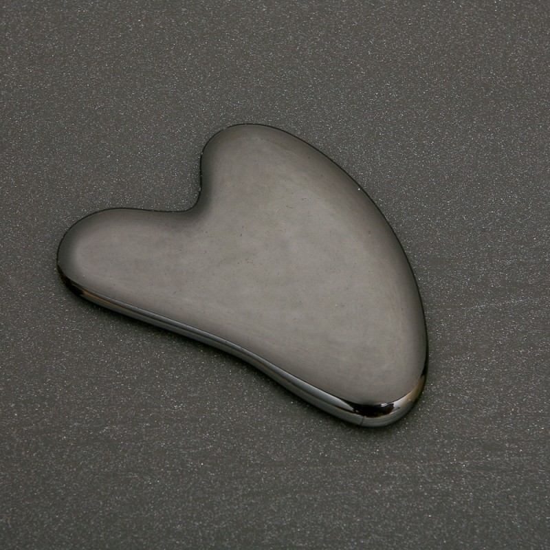 Gua Sha Scraper Massager with Natural Agate Stone, 5.5x8cm