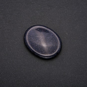 Face Scraper Massager with Natural Aventurine Blue Sand Stone, 45.5x35.5mm