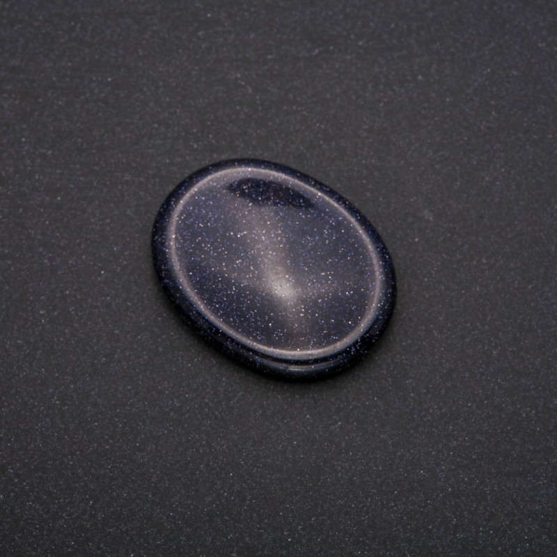 Face Scraper Massager with Natural Aventurine Blue Sand Stone, 45.5x35.5mm
