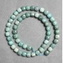 Beads Amazonite natural stone faceted cube, diameter 7mm+-, length 38cm+- on a thread