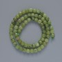 Beads Jadeite natural stone faceted cube, diameter 5.5mm+-, length 38cm+- on a thread