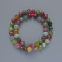Beads Tourmaline natural stone smooth round bead, diameter 8mm+-, length 38cm+- on a thread