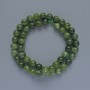 Beads Jadeite natural stone smooth round bead, diameter 8mm+-, length 39cm+- on a thread