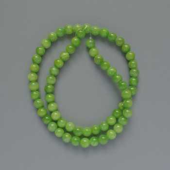 Onyx Beads smooth round, diameter 6.5mm+-, length 40cm+- on fishing line