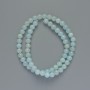 Beads Aquamarine (imitation acrylic) smooth round bead, diameter 6mm+-, length 40cm+- on fishing line