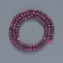 Ruby Natural Stone Beads, Faceted Cube, Diameter 4mm+/-, Length 38cm+/- on a Strand