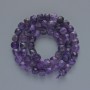 Amethyst Beads, Natural Stone, Faceted Cube, 7mm+/- Diameter, 38cm+/- Strand