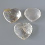 "Heart" Rock Crystal Souvenir, Natural Stone, Assorted Diameter 36x27mm+- from 25g. (per 100g.)