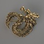 Dragon Brooch-Pendant Golden Metal 42x42mm