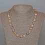 Rhodochrosite Necklace, Natural Stone Tumbled, Diameter 10x13mm+-, Length 48cm+