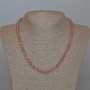 Strawberry Quartz Necklace, natural stone, smooth round beads, diameter 6.5mm+/-, length 48cm+