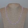 Lavender Amethyst Necklace, natural stone, smooth round beads, diameter 6.5mm+/-, length 49cm+