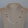 Rutilated Quartz Necklace, natural stone, smooth round beads, diameter 6.5mm+/-, length 48cm+