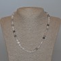 Rutilated Quartz Necklace, natural stone, smooth round beads, diameter 6.5mm+/-, length 48cm+