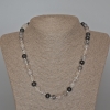 Rutilated Quartz Necklace, natural stone, smooth round beads, diameter 8.5mm+/-, length 49cm+