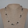 Rutilated Quartz Necklace, natural stone, smooth round beads, diameter 8.5mm+/-, length 49cm+