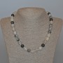 Rutilated Quartz Necklace, natural stone, smooth round beads, diameter 10mm+/-, length 49cm+