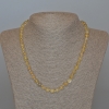 Rutilated Quartz Necklace, natural stone, smooth round beads, diameter 6.5mm+/-, length 49cm+