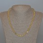 Rutilated Quartz Necklace, natural stone, smooth round beads, diameter 6.5mm+/-, length 49cm+