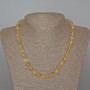 Rutilated Quartz Necklace, Hairy Quartz Natural Stone, Smooth Round Beads Ø 8.5 mm ±, Length 48 cm ±