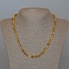 Yellow Cat's Eye Necklace, natural stone smooth round beads, diameter 6.5mm+/-, length 49cm+
