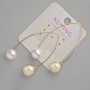 Xuping Earrings with Majorca Pearl Bead, Diameter 10mm, 12mm+-, Length 53mm+- 18K Gold Plated