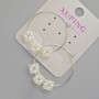 Xuping Hoop Earrings with White Beads, Thickness 0.7mm+-, Diameter 29mm+- Rhodium