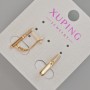 Xuping Earrings with White Rhinestones, Diameter 17x3mm+-, 18K Gold Plating